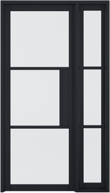 Black Tribeca Sidelight W6 without Lock Block - Black - 1981 x 292 (11") x 35mm