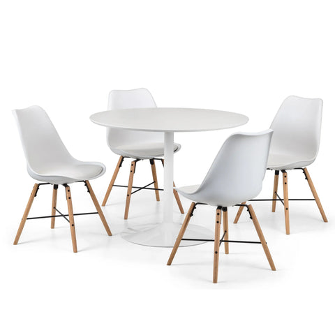 Blanco Round Pedestal Table - White - BLA101