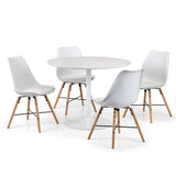 Blanco Round Pedestal Table - White - BLA101