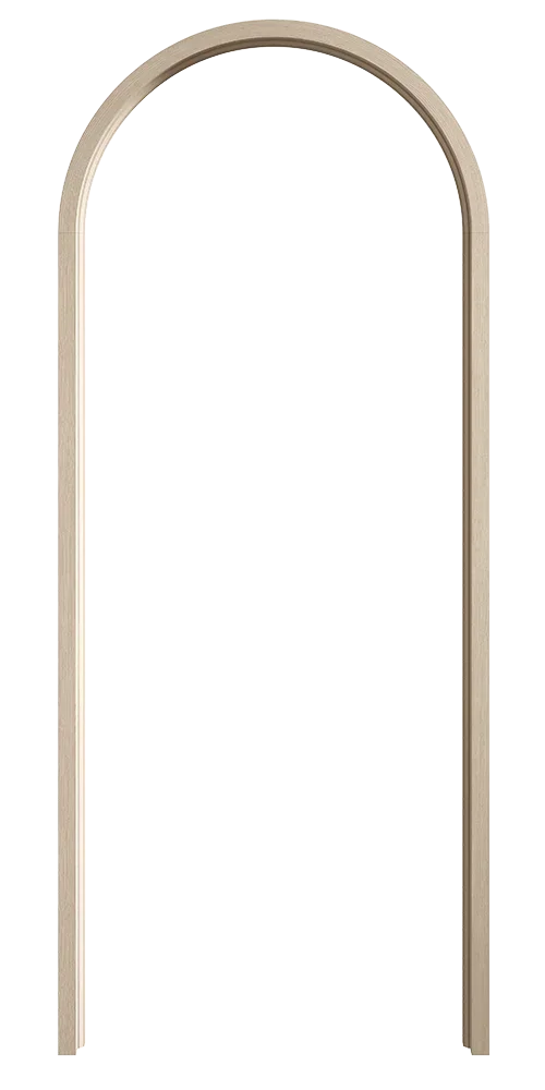 Blonde Oak Curved Door Lining - Standard - 1981 x 838 x 35mm