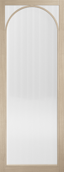 Blonde Oak Melrose Reeded Glazed - Blonde Oak - 1981 x 686 (27") x 35mm