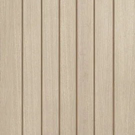 Blonde oak Mexicano arched square top door with vertical grooves and natural wood grain