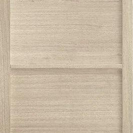Blonde oak interior door with four horizontal panels and wood grain texture