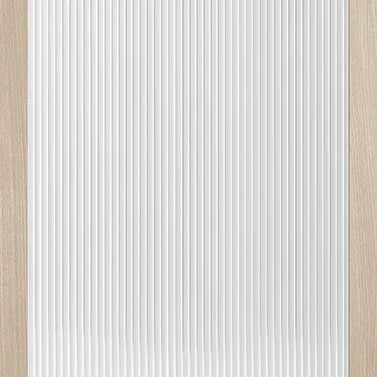 Blonde oak door with reeded glazed panel and frosted glass sections, modern finish