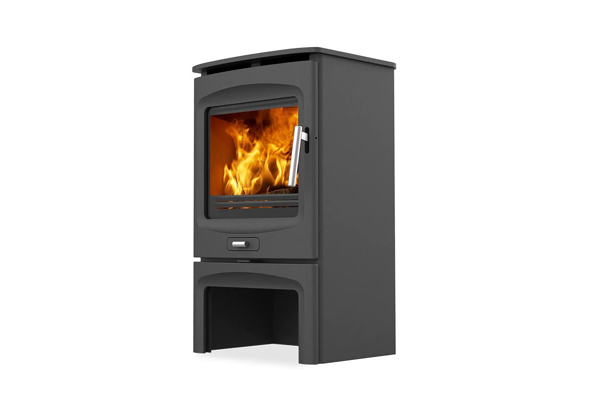 Brogan stove with log store in living room setting | Home Centre Direct UK
