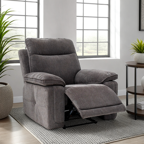 Charcoal Fabric Electric Recliner for Ultimate Comfort and Style
