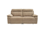 Luxury Camel Fabric Electric 3-Seater Recliner Sofa for Comfort