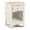 Cameo 1 Drawer Bedside - Ivory - CAM010