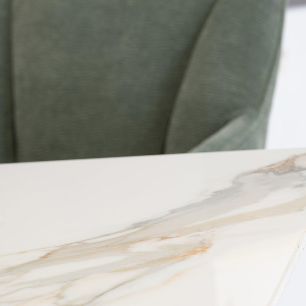 Elegant 1.6m Gold and Black Dining Table for Stylish Interiors