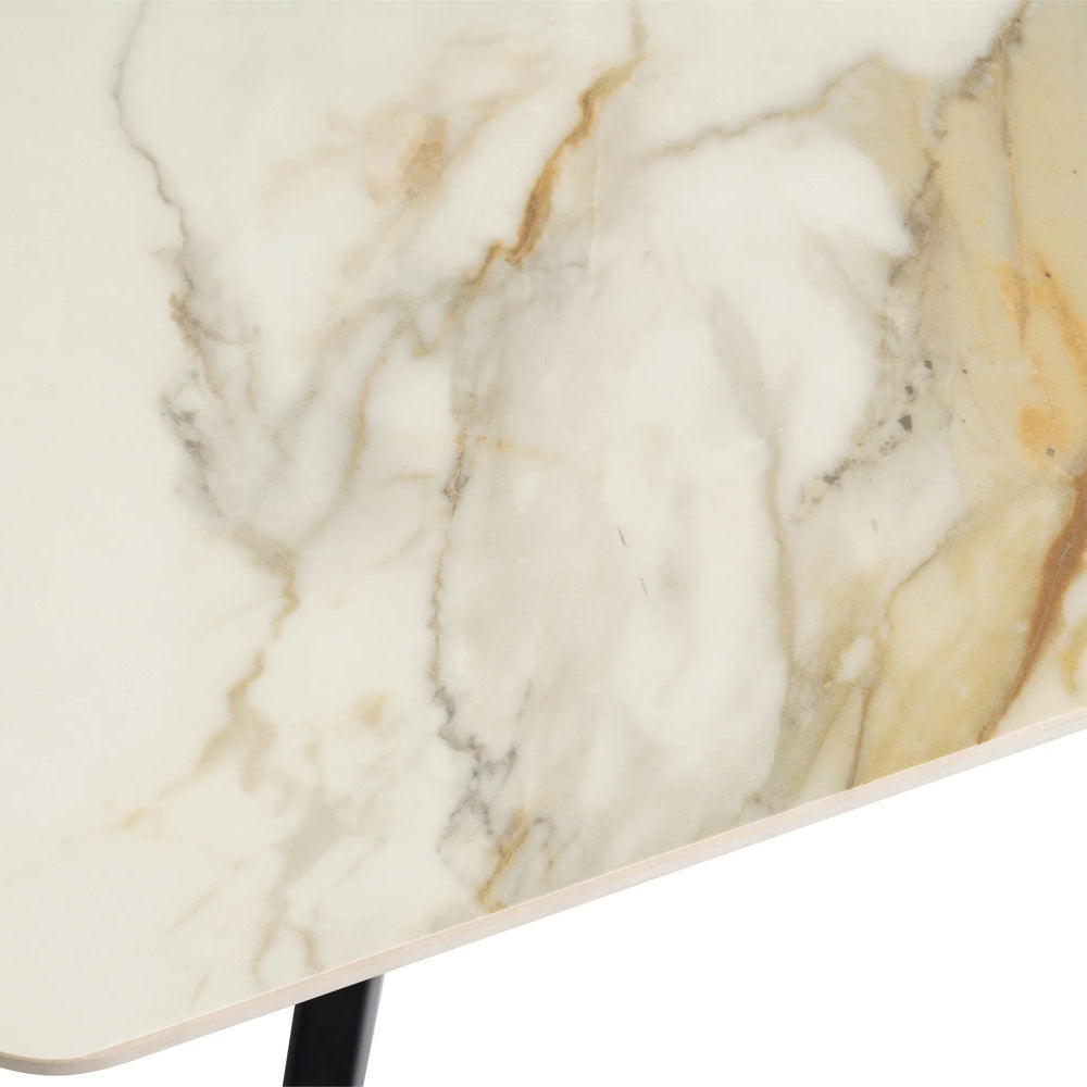 Elegant 1.6m Gold and Black Dining Table for Stylish Interiors