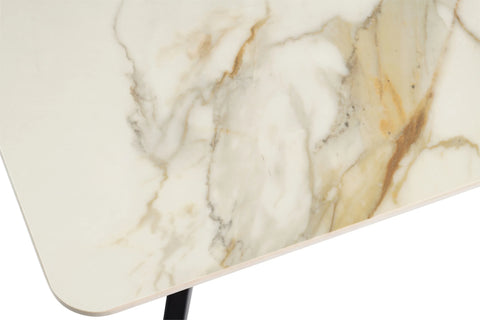 Elegant 1.6m Gold and Black Dining Table for Stylish Interiors