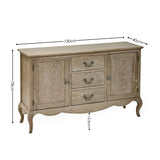 Camille French Style 2 Door 2 Drawer Sideboard Limed Oak