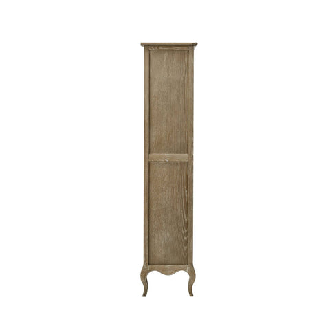 Camille French Style Tall Bookcase with Drawers Limed Oak