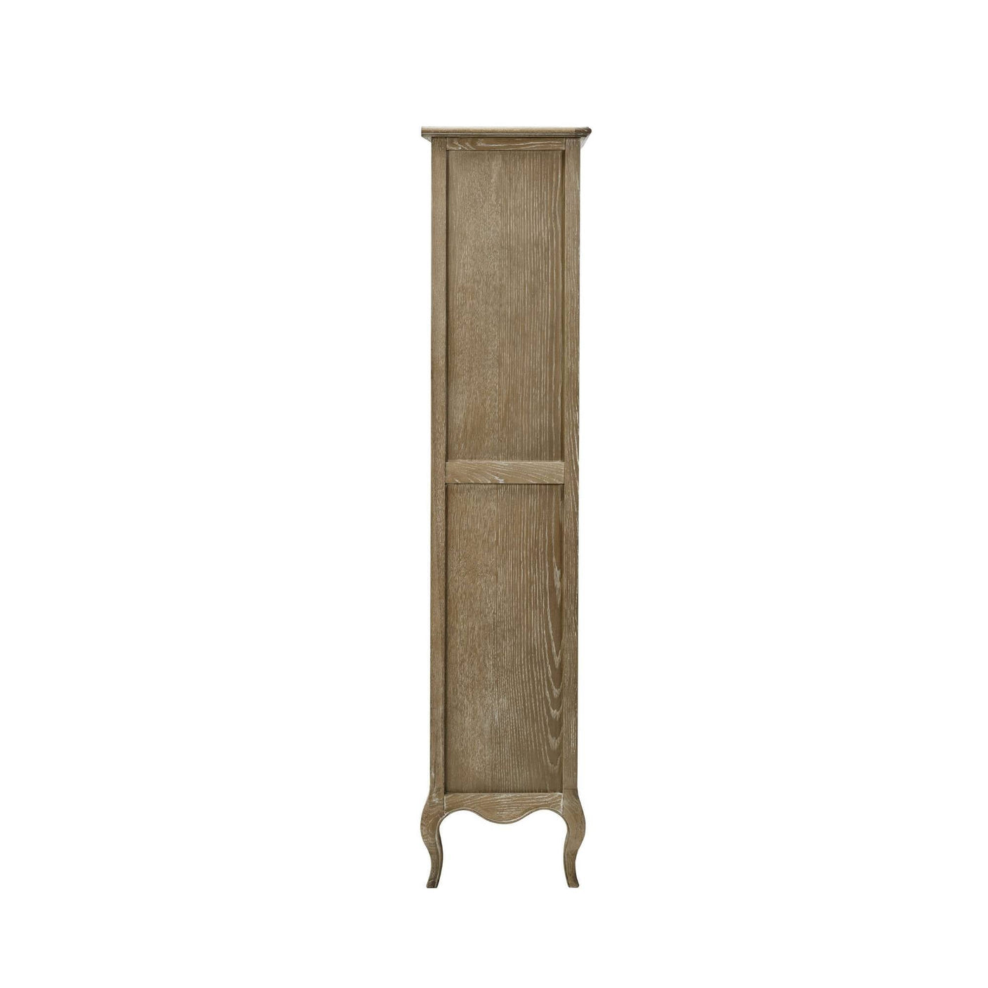 Camille French Style Tall Bookcase with Drawers Limed Oak