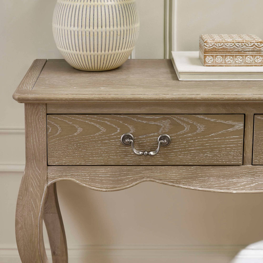 Camille Console Table Limed Oak