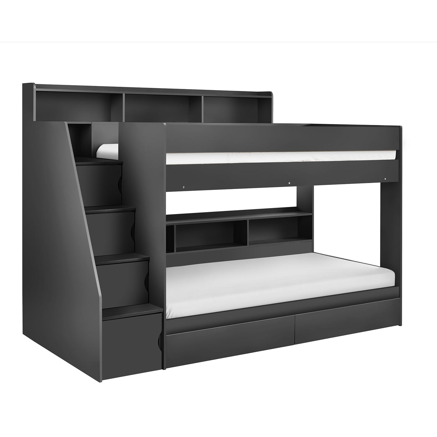 Camelot Staircase Bunk - White - CAM810
