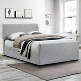 Capri Bed With Drawers - Light Grey / Double - CAP001