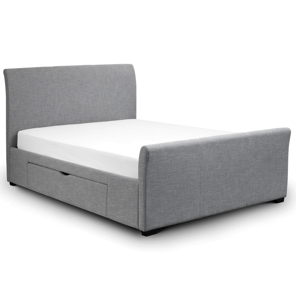 Capri Bed With Drawers - Light Grey / Superking - CAP010