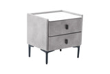Carla Bedside Table Taupe With Charger