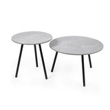 Casper Set of Side Tables - Black and White - CAS002