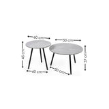 Casper Set of Side Tables - Grey - CAS001