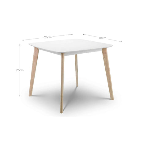 Casa Square Dining Table - White - CAS101
