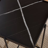 Celia Side Table - Black and White - CEL001