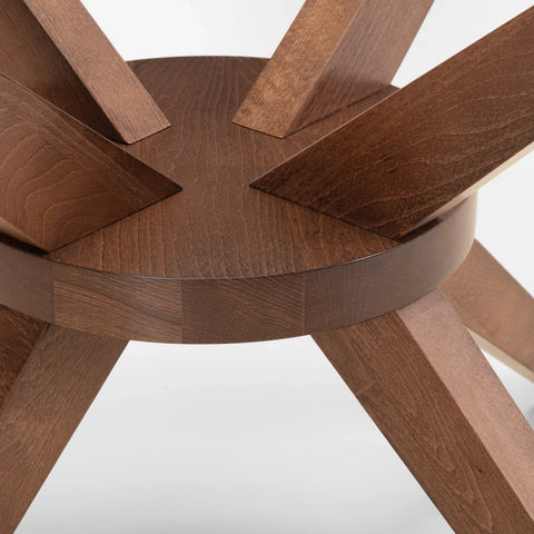 Chelsea 120cm Round Glass Table - Dark Brown - CHE101