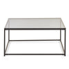 Chicago Square Coffee Table - Glass and Black - CHI020
