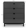 Chloe 4 Drawer Chest - Grey - CHL003