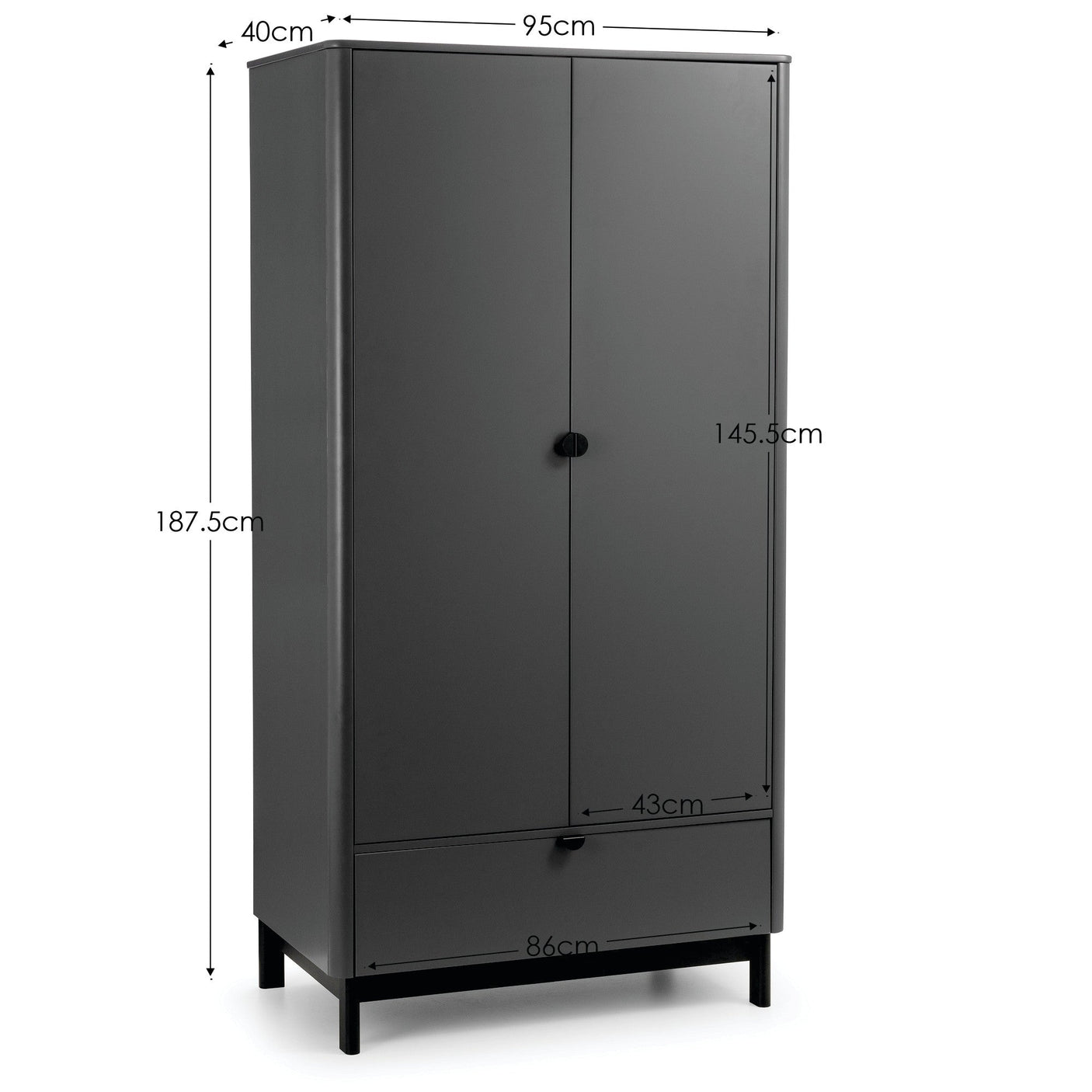 Chloe Wardrobe - Grey - CHL005