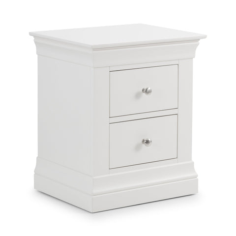 Clermont Bedside - White - CLE201