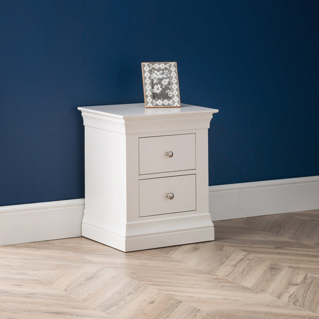 Clermont Bedside - White - CLE201