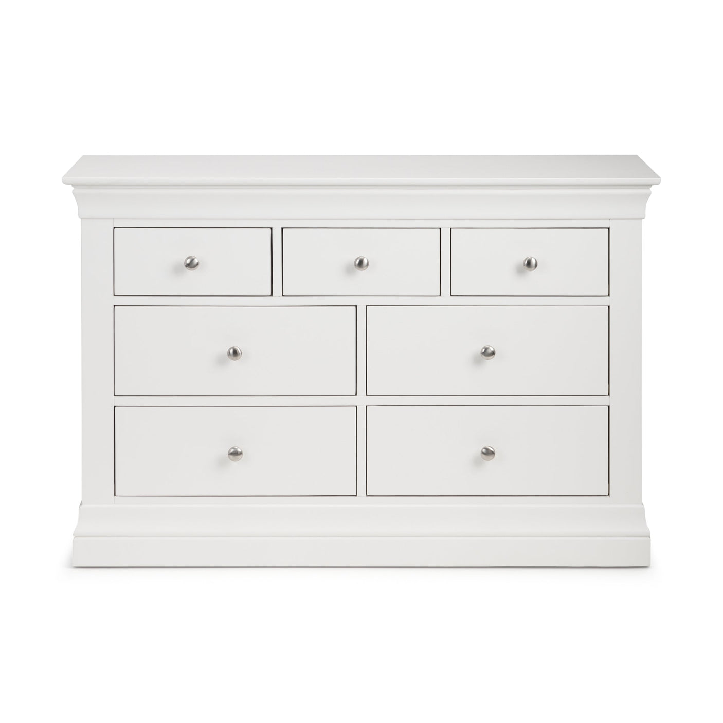 Clermont 4+3 Drawer Chest - White - CLE203