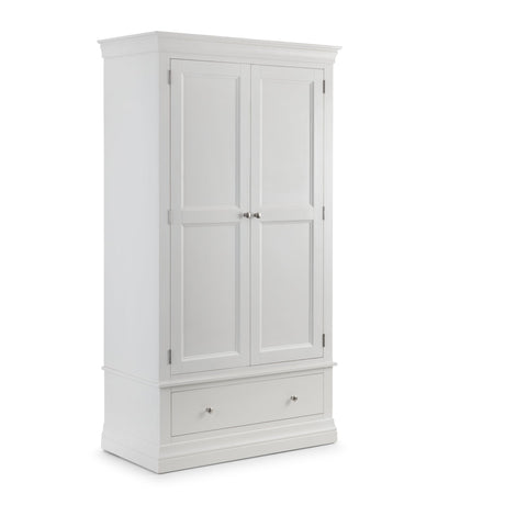 Clermont 2 Door 1 Drawer Wardrobe - Light Grey - CLE304
