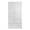 Clermont 2 Door 1 Drawer Wardrobe - White - CLE204