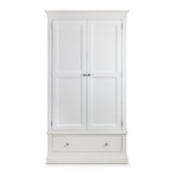 Clermont 2 Door 1 Drawer Wardrobe - White - CLE204