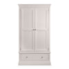 Clermont 2 Door 1 Drawer Wardrobe - White - CLE204