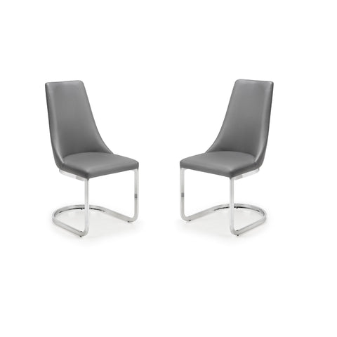 Como Cantilever Dining Chair (Set of 2) - Grey - COM103