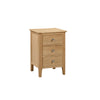Cotswold 3 Drawer Bedside - Light Brown - COT101