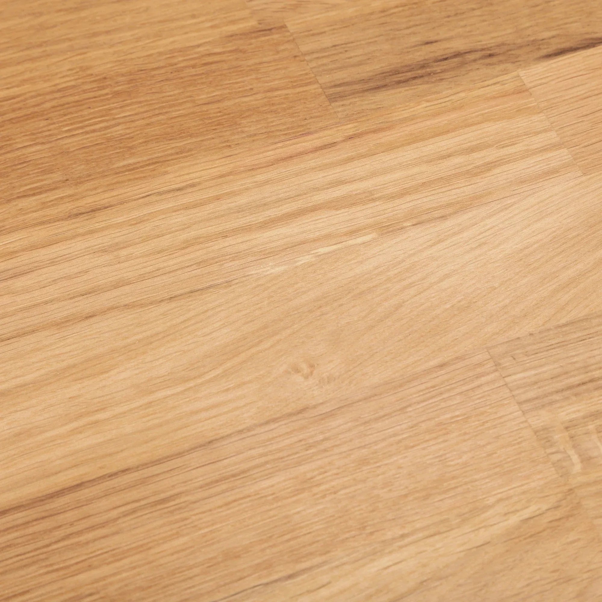 Oak console table surface close-up showing natural wood grain and smooth finish