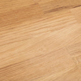 Oak console table surface close-up showing natural wood grain and smooth finish