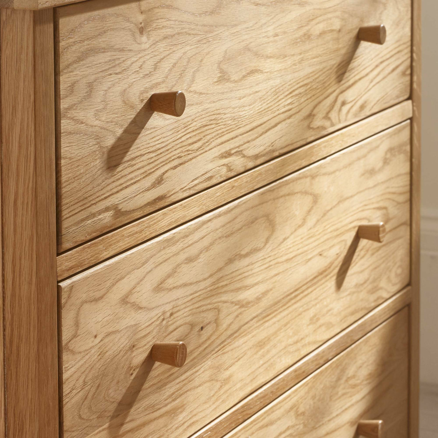 Coxmoor 5 Drawer Wide Chest - Light Brown - COX304