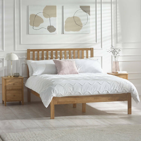 Coxmoor Bed - Light Brown / Double - COX307
