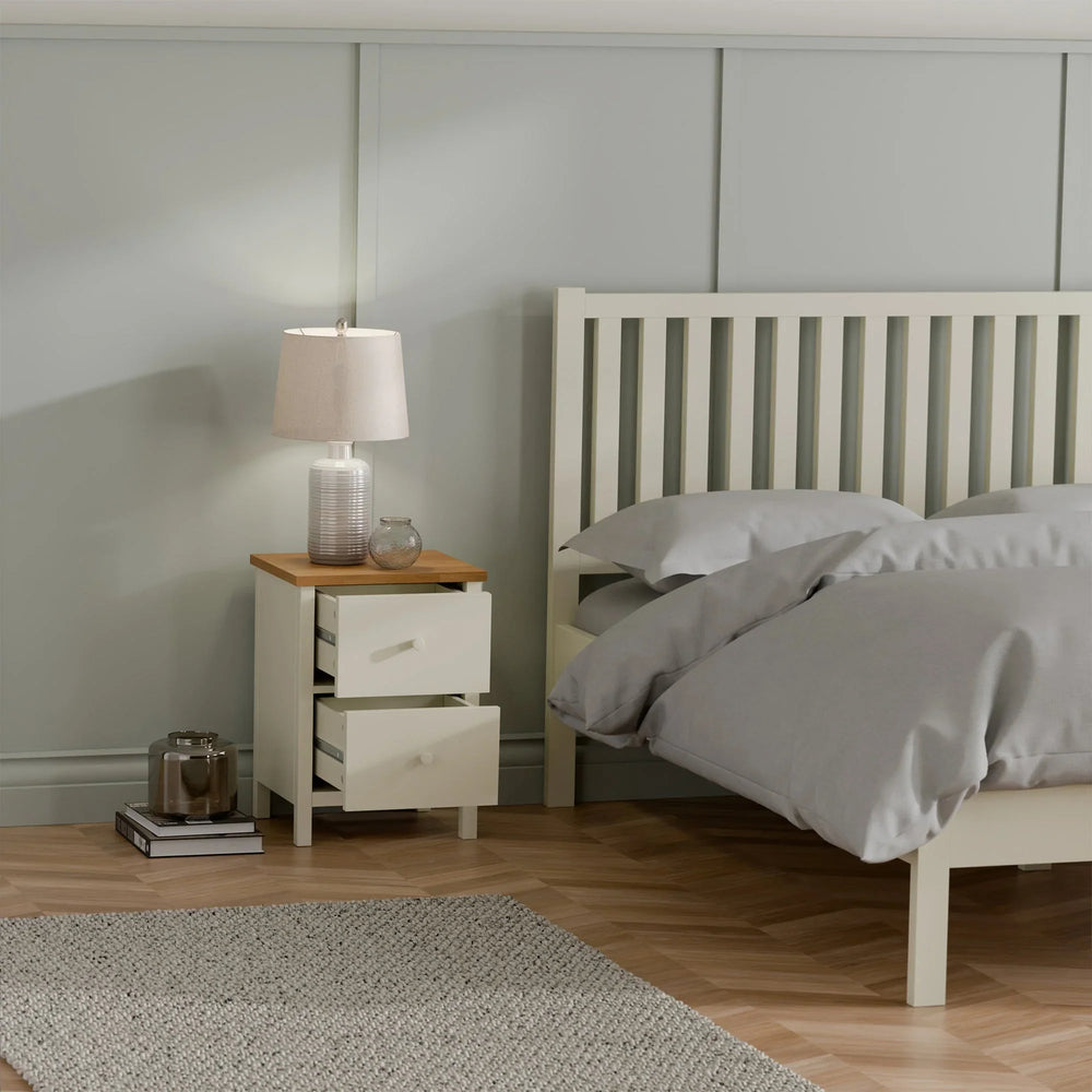 Coxmoor 2 Drawer Bedside - Light Brown - COX302