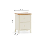 Coxmoor 2 Drawer Bedside - Light Brown - COX302