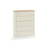 Coxmoor 5 Drawer Wide Chest - Light Brown - COX304