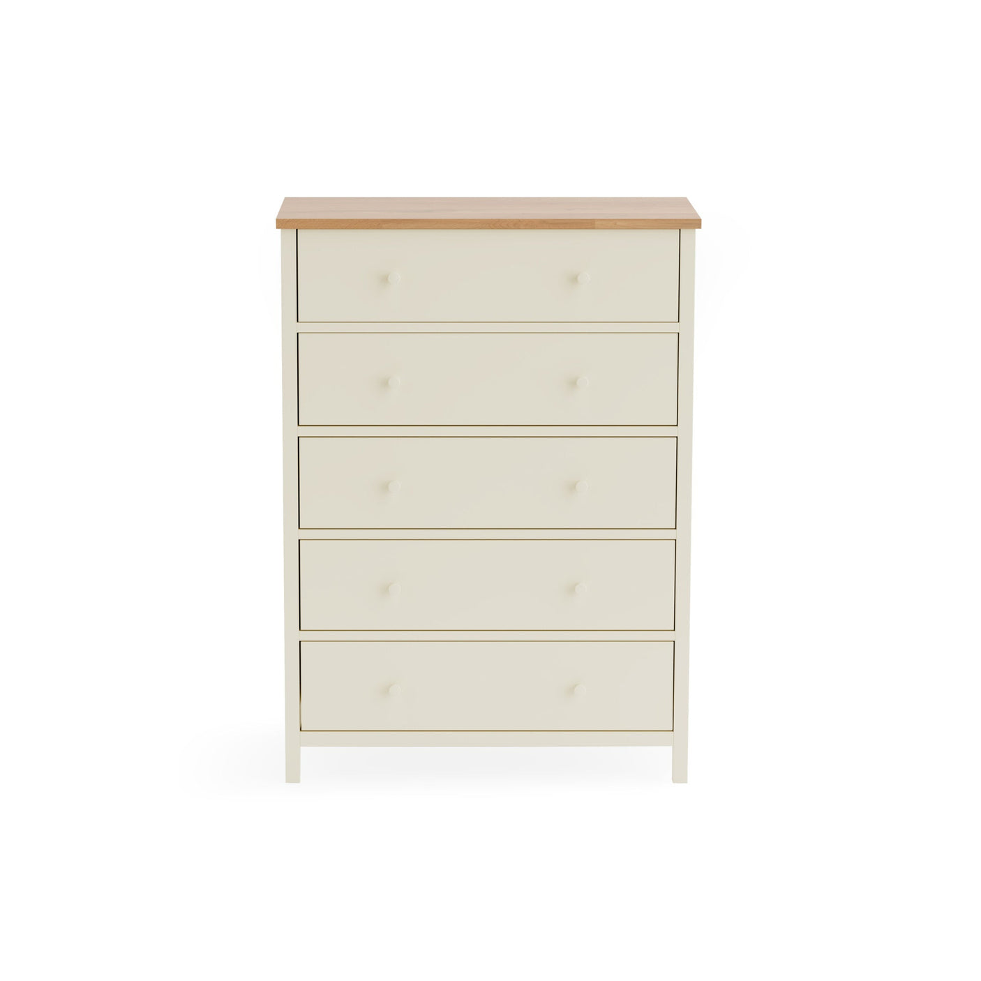Coxmoor 5 Drawer Wide Chest - Light Brown - COX304