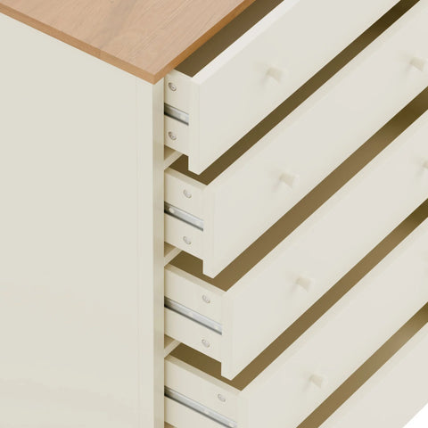 Coxmoor 5 Drawer Wide Chest - Light Brown - COX304