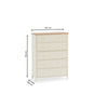 Coxmoor 5 Drawer Wide Chest - Light Brown - COX304
